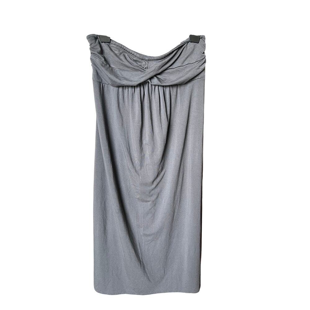 Women's J. Crew Casual Strapless Dress, Gray, Small, Midi, Inside Non-Slip Grip